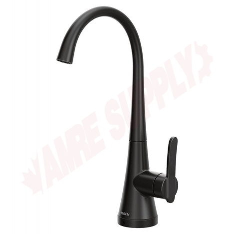 Photo 2 of S5535BL : Moen One-Handle High Arc Single Mount Beverage Faucet, Black