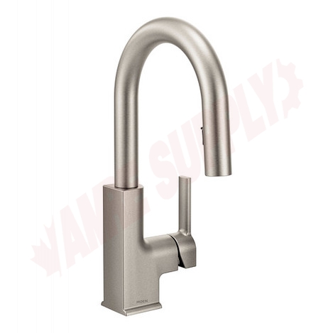 Photo 1 of S62308SRS : Moen STo One-Handle High Arc Pulldown Bar Faucet, Stainless Steel