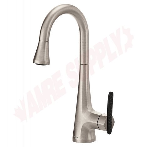 Photo 2 of S6235SRS : Moen Sinema One-Handle High Arc Pulldown Bar Faucet, Stainless Steel