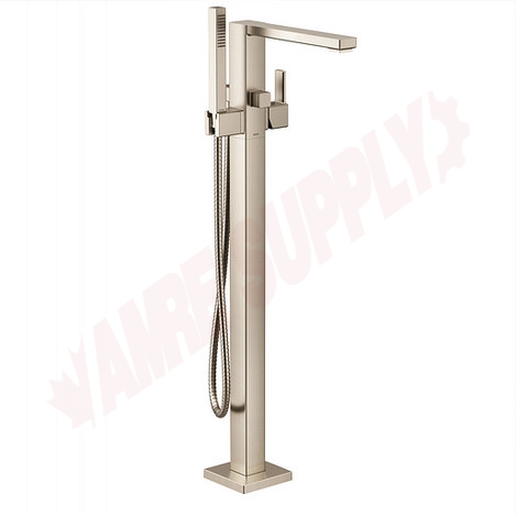 Photo 1 of S905BN : Moen 90 Degree One-Handle Tub Filler Includes Hand Shower, Brushed Nickel