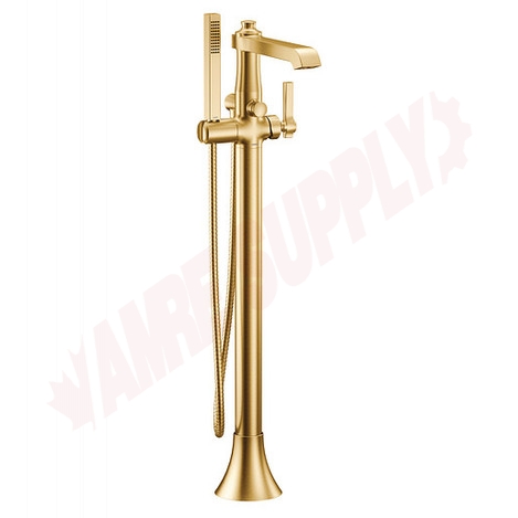 Photo 1 of S931BG : Moen Flara One-Handle Tub Filler Includes Hand Shower, Brushed Gold