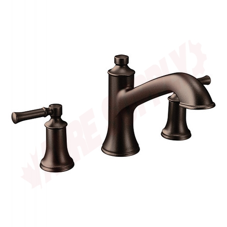 Photo 1 of T683ORB : Moen Dartmoor Two-Handle High Arc Roman Tub Faucet, Oil Rubbed Bronze