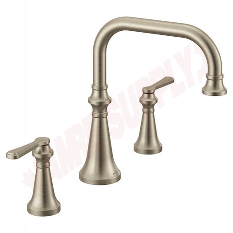 Photo 1 of TS44503BN : Moen Colinet Two-Handle High Arc Roman Tub Faucet, Brushed Nickel