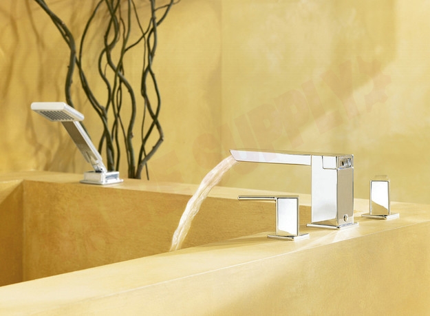 Photo 2 of TS904 : Moen 90 Degree Two-Handle High Arc Roman Tub Faucet Includes Hand Shower, Chrome