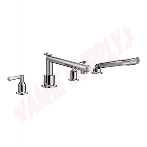 Photo 1 of TS93004 : Moen Arris Two-Handle Diverter Roman Tub Faucet Includes Hand Shower, Chrome