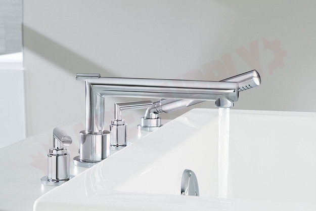 Photo 2 of TS93004 : Moen Arris Two-Handle Diverter Roman Tub Faucet Includes Hand Shower, Chrome