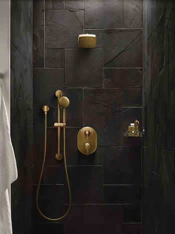 Photo 2 of UTS2411BG : Moen Flara M-CORE 3-Series With Integrated Transfer Valve Trim, Brushed Gold
