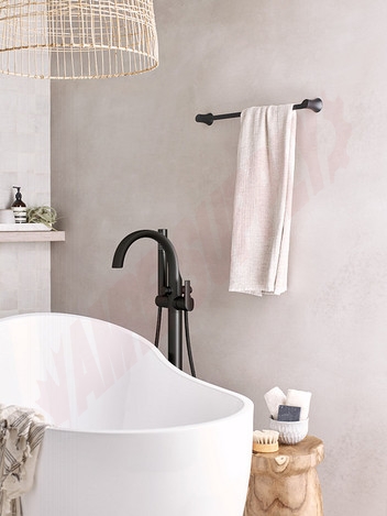 Photo 3 of S3105BL : Moen Doux One-Handle Tub Filler Includes Hand Shower, Matte Black