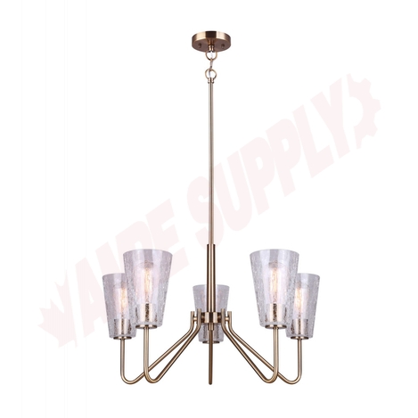 Photo 1 of ICH1100A05GD : Canarm Everly 5 Light Chandelier, Gold
