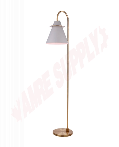 Photo 1 of IFL1076A66MGG : Canarm Talia Floor Lamp, Gold/Grey/White