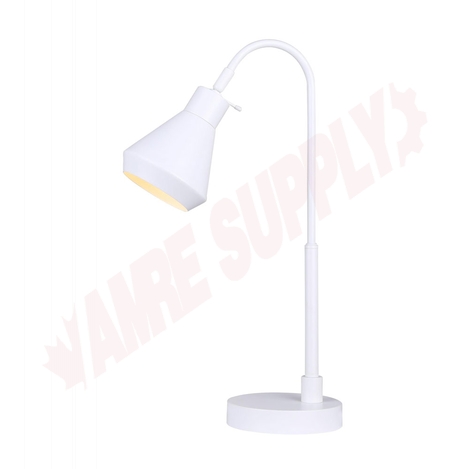 Photo 1 of ITL1020A21WH : Canarm Byck Table Lamp, Matte White
