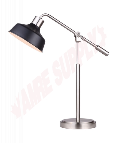 Photo 1 of ITL1055A25BKN : Canarm Bello Table Lamp, Brushed Nickel/Matte Black