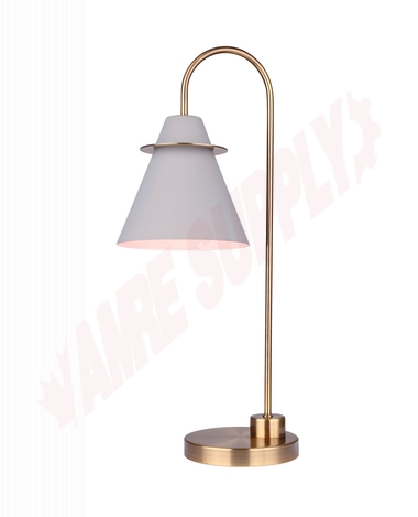 Photo 1 of ITL1076A22MGG : Canarm Talia Table Lamp, Gold/Matte White