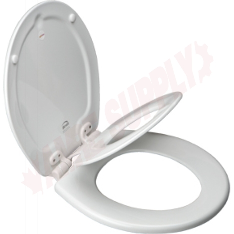 Photo 1 of 888SLOW-000 : Bemis NextStep2 Child/Adult Toilet Seat, Closed Front, Round, White, With Cover