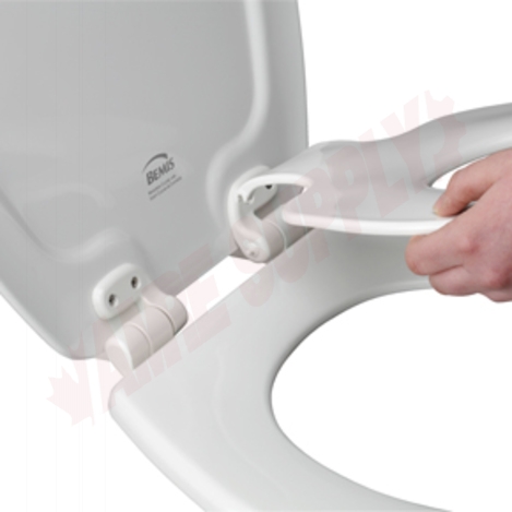 Photo 2 of 888SLOW-000 : Bemis NextStep2 Child/Adult Toilet Seat, Closed Front, Round, White, With Cover