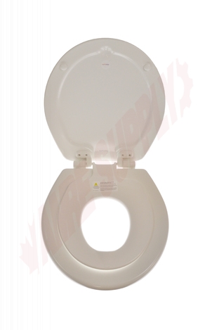 Photo 5 of 888SLOW-000 : Bemis NextStep2 Child/Adult Toilet Seat, Closed Front, Round, White, With Cover