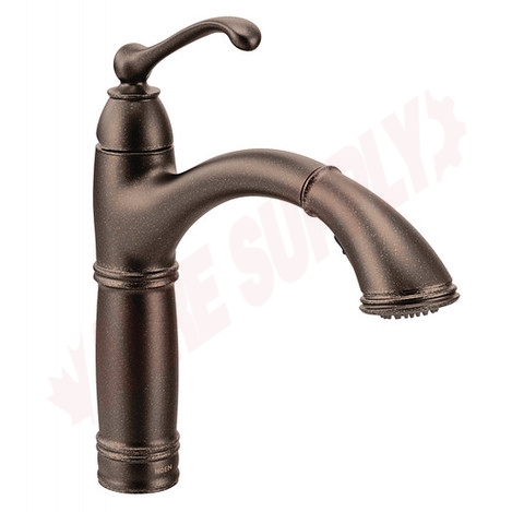 Photo 1 of 7295ORB : Moen Brantford One-Handle High Arc Pullout Kitchen Faucet, Oil Rubbed Bronze