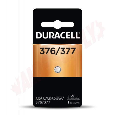 Photo 1 of D377BPK : Duracell 377 Silver Oxide Button Battery, 1.5V