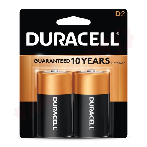 Photo 1 of MN1300B2Z : Duracell D Coppertop Alkaline Battery, 2/Pack