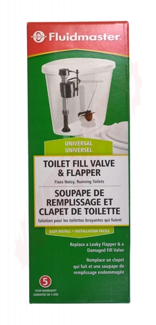 Photo 6 of 400CCRP4 : Fluidmaster Universal Toilet Fill Valve & Flapper Kit 