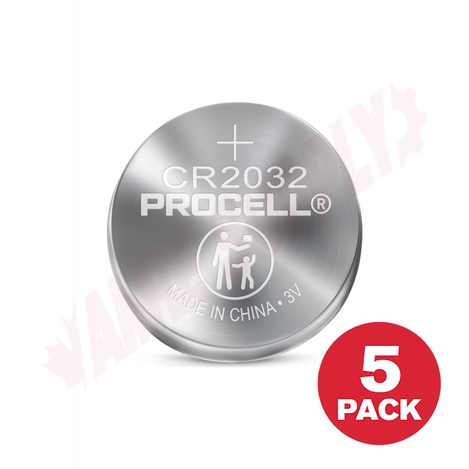 Photo 1 of PC2032 : Procell Lithium Coin Battery, 2032, 3V, 5/Pack