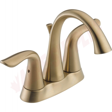 Photo 1 of 2538-CZMPU-DST : Delta Lahara Two Handle Centerset Bathroom Faucet, Champagne Bronze
