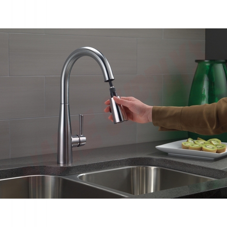 Photo 2 of 9113-AR-DST : Delta Essa Single Handle Pull-Down Kitchen Faucet, Chrome
