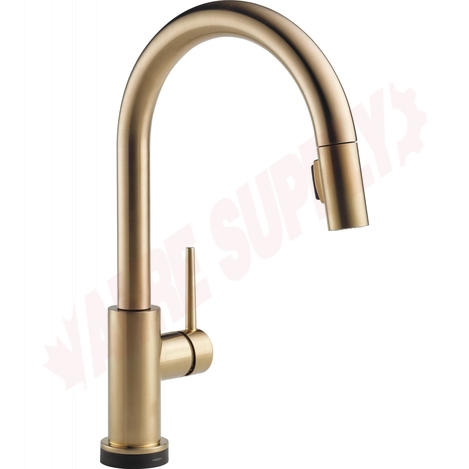 Photo 1 of 9159T-CZ-DST : Delta Trinsic Single Handle Pull-Down Kitchen Faucet with Touch2O Technology, Champagne Bronze
