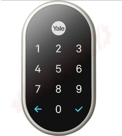 Photo 2 of NESRBYRD540WV619 : Google Nest x Yale Electronic Door Keypad Lock, Satin Nickel