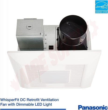 Photo 2 of FV-0511VFL1 : Panasonic WhisperFit DC Retrofit Ventilation Fan with Light, 50, 80,110 CFM,