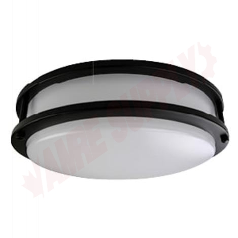 Photo 1 of 66856 : Standard Lighting 14 LED Round Double Ring Flush Mount, 25W, 3000K, Black