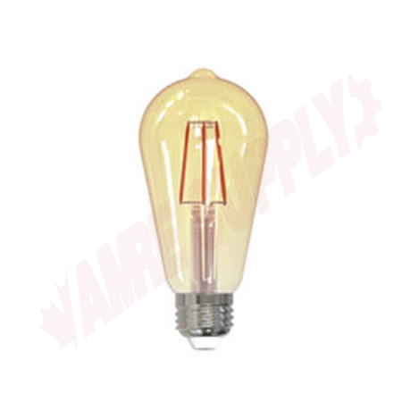 Photo 1 of 67768 : 4.5W ST19 LED Filament Lamp, Amber, 2200K