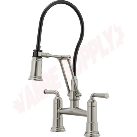 Photo 1 of 62274LF-SS : Brizo ROOK Articulating Bridge Faucet, Stainless Steel