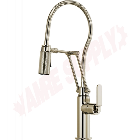 Photo 1 of 63144LF-PN : Brizo LITZE Articulating Faucet With Finished Hose, Polished Nickel