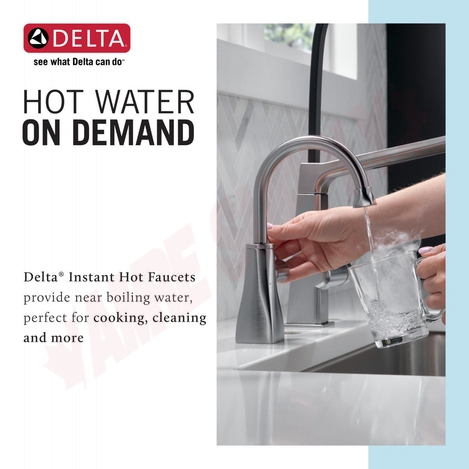 Photo 2 of 1940LF-H-AR : Delta Contemporary Square Instant Hot Water Dispenser, Arctic Stainless