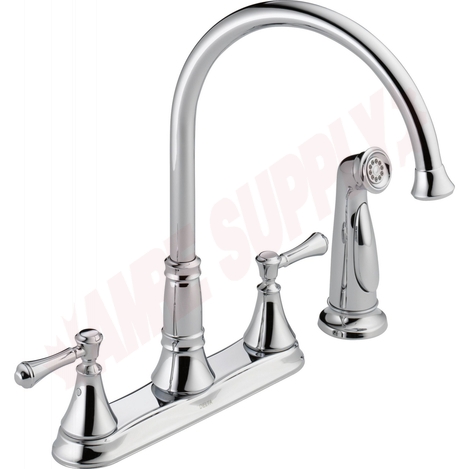 Photo 1 of 2497LF : Delta CASSIDY Two Handle Kitchen Faucet with Spray, Chrome