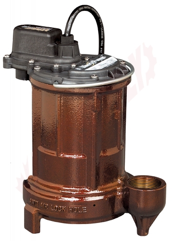 Photo 1 of 250 : Liberty Pumps Cast Iron Effluent Manual Sump Pump, 1/3 HP 115V 5.2A 10' Cord