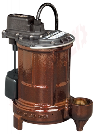 Photo 1 of 257 : Liberty Pumps Cast Iron Effluent Sump Pump, Vertical Magnetic Float Switch, 1/3 HP 115V 5.2A 10' Cord