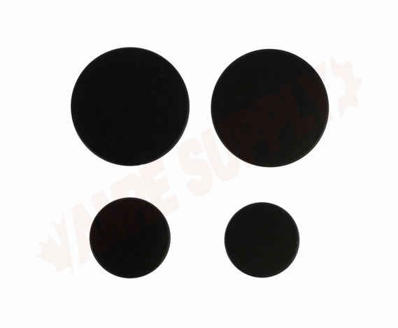 Photo 1 of W11161846 : Whirlpool W11161846 Range Surface Burner Cap Set, Black