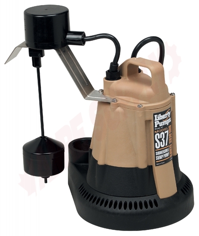 Photo 1 of S37 : Liberty Pumps Submersible Cast Iron Sump Pump, Vertical Float, 1/3 HP 10' Cord