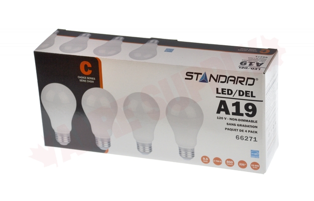 Photo 3 of 68594 : 9.5W A19 LED Lamp, 2700K, 4/Pack