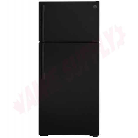 Photo 1 of GTE17GTNRBB : GE Energy Star® Top-Freezer Refrigerator, Black