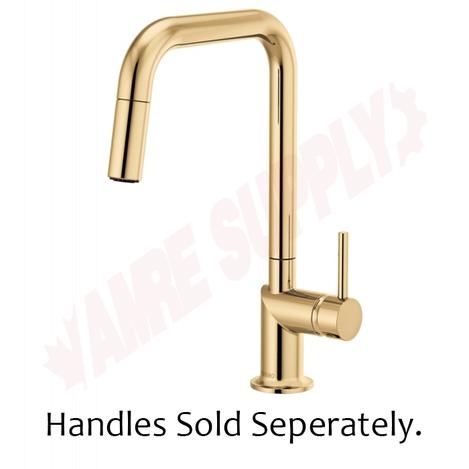 Photo 1 of 63065LF-PGLHP : Brizo ODIN Pull-Down Faucet with Square Spout - Less Handle, Brilliance Polished Gold