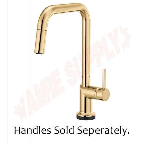Photo 1 of 64065LF-PGLHP : Brizo ODIN SmartTouch® Pull-Down Faucet with Square Spout - Less Handle, Brilliance Polished Gold