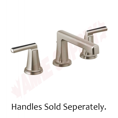 Photo 1 of 65397LF-NKLHP-ECO : Brizo LEVOIR Widespread Lavatory Eco Faucet with Low Spout - Less Handles, Luxe Nickel