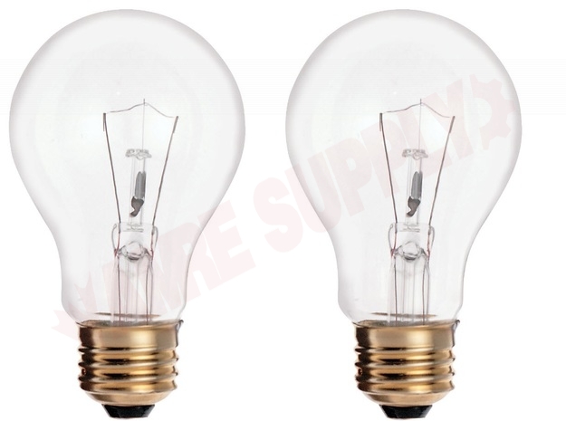 Photo 1 of S3942 : 60W A19 Incandescent Vibration Reduction Lamp, Clear, 2/Pack