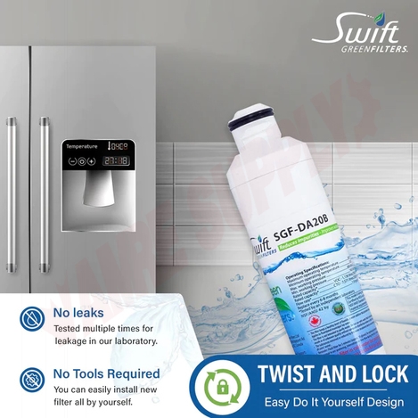 Photo 7 of SGF-DA20B : Swift Green Filter SGF-DA20B VOC Removal Refrigerator Water Filter - Equivalent to Samsung DA29-00020B, DA29-00020A