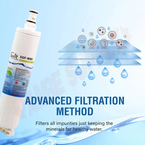 Photo 5 of SGF-W80 : Swift Green Filter SGF-W80 VOC Removal Refrigerator Water Filter - Equivalent to EveryDrop EDR5RXD1, Whirlpool 4396510