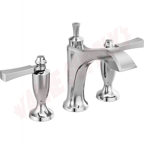 Photo 1 of 3556-MPU-DST : Delta DORVAL Two Handle Widespread Bathroom Faucet, Chrome