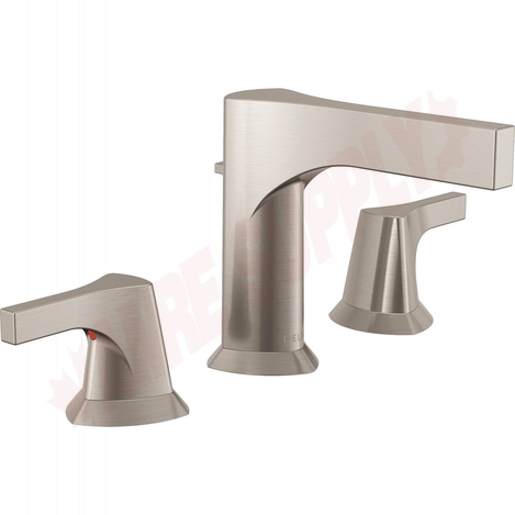 Photo 1 of 3574-SSMPU-DST : Delta ZURA Two Handle Widespread Lavatory Faucet, Stainless Steel
